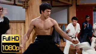FIST OF FURY: Chen Zhen's (Bruce Lee) battle with the students of the Japanese dojo [HD]