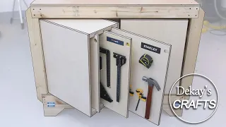 Woodworking : Vertical Tools Rack + Hidden Storage