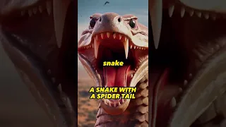 A SNAKE WITH A SPIDER TAIL TO CATCH PREY #viper #snake #nature #joerogan #shorts