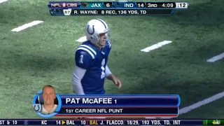 Pat mcafee first ever NFL PUNT