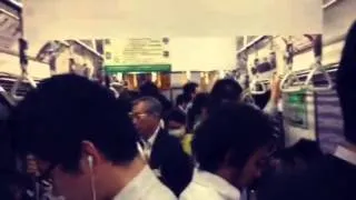 During the rush hour in Tokyo