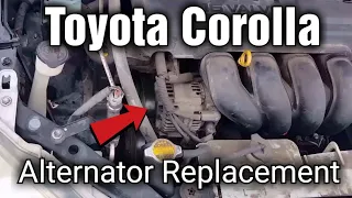 How to replace the alternator in a 1999 2000 2001 2002 2003 2004 2005 2006 2007 2008 Toyota Corolla