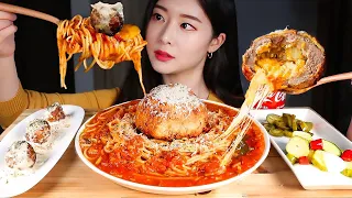 Spicy Chicken feet & Cheese pasta real sound ASMR Mukbang🧀🔥 #200