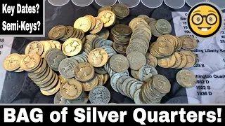 BAG of Silver Quarters - Key Date and Semi-Key Date Search!