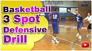 Winning Basketball Defense - 3 Spot Defensive Drill - Coaches Morgan and Joe Wootten