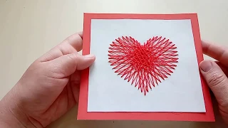 Творческая мастерская "Летний калейдоскоп" открытка в технике Изонить "Сердце"