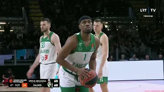 Isaiah Taylor first game in Zalgiris jersey (10pts)