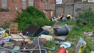 abandoned flats in blackpool with  stuff left behind