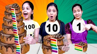 100 LAYERS FOOD CHALLENGE 🤩 | EXTREME FUNNY FOOD CHALLENGE | CUTE SISTERS