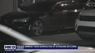 Police: Teen arrested for stealing cars in Kent linked to 50 more thefts in the past year