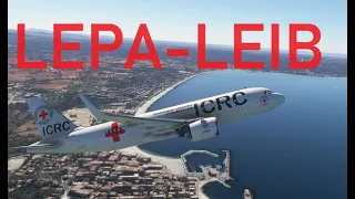 Flug mit Int. Rotes Kreuz A320 von Mallorca nach Ibiza