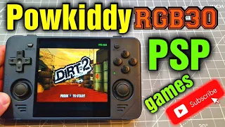 Powkiddy RGB30 new update testing PSP games