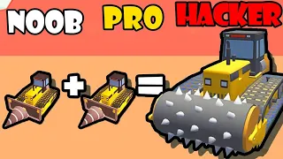 NOOB vs PRO vs HACKER - Merge Destruction City Smash Part 2 | Gameplay Satisfying (Android,iOS)