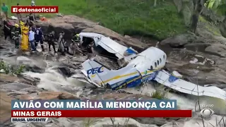 momento exato da queda do avião de Marília Mendonça