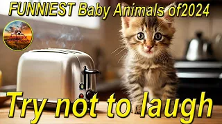 Try not to laugh/ FUNNIEST Baby Animals of2024/animals/Best funniest animal videos of the week2024