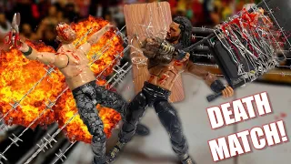 ROMAN REIGNS VS JON MOXLEY EXPLODING BARBED WIRE DEATH MATCH!