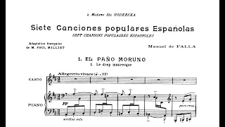 El Pano Moruno - 7 Canciones Populares Españolas (Manuel de Falla) - Piano Accompaniment in B Minor