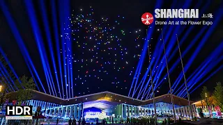 [4K HDR] 无人机灯光秀 - 第十届中国花博会在上海崇明岛 | Drone Light Show in Shanghai - China Flower Expo 2021