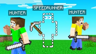 HUNTERS vs SPEEDRUNNER With INVISIBILITY! (Minecraft)