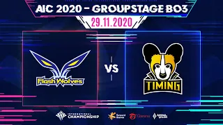 Flash Wolves vs Team Timing | Bảng B ngày 8 [29.11.2020] - AIC 2020