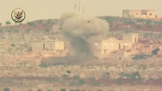 FSA use TOW missiles to destroy two regime tanks T-72 and a BMP on the western Aleppo front lines