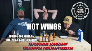 REALLY hot wings- Maailman tulisimmat chilikastikkeet ft. Pihvimies & Resepti-kanavan Mikko