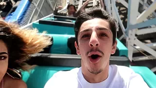 I can't believe this happened on the roller coaster... (scary moment) | FaZe Rug