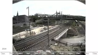 Neubaustrecke Wendlingen-Ulm: Maßnahmen am Ulmer Hauptbahnhof, Zeitrafferfilm 2014