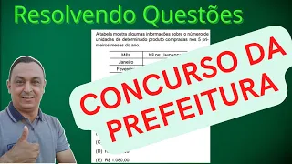 Questões de Concursos. Nível Médio. Prefeitura e Câmara. Matemática. Prof. Dê Ribeiro