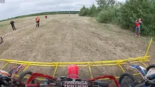 Zawody motocrossowe w Sompolnie | Crash | Skrzywiona dźwignia