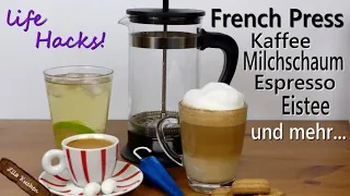 French Press | Milchschaum, Espresso, Filter Kaffee, Cold Brew Zubereitung & Reinigung Life Hack