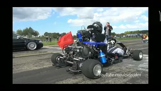 230HP Super Kart vs.1300HP Porsche 9ff vs.1088HP AUDI