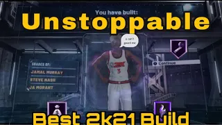 THE MOST UNSTOPPABLE 2k21 BUILD, BEST BADGES!!!!
