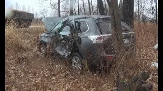 Грузовик протаранил Mitsubishi Outlander