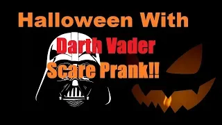 Halloween with Darth Vader Scare Statue Prank