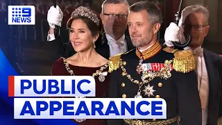 Princess Mary makes first public appearance since Queen's announcement | 9 News Australia