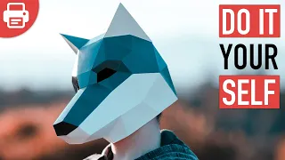 How to make a Dog Mask with Paper or Cardboard | DIY Printable Template