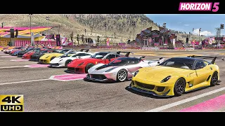 Forza Horizon 5 - Top 22 Fastest Ferrari Cars Drag Race (All Tune)