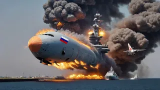 13 Minutes Ago! The most feared Russian nuclear aircraft carrier in the world was sunk by M142 Himar