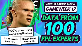 FPL GW17 EXPERT TOP PICKS! - 100 Experts Share Their Gameweek 17 Teams | FPL 2022-23