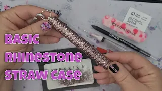 How to Bling a Rhinestone Tumbler Straw holder with the Honeycomb Method