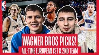 👀 The WAGNER BROTHERS pick their ALL-TIME EUROPEAN TEAM ft. LUKA DONCIC, HEDO TURKOGLU and MORE! 🔥