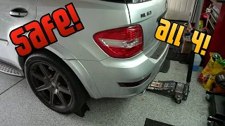 How to Safely Lift a Mercedes W164 ML or GL off All 4 Wheels at Home