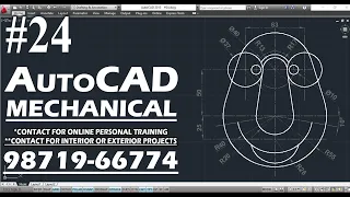 #24 || AUTOCAD MECHANICAL PRACTICE DRAWING ||