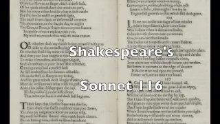 Shakespeare's Sonnet 116 (The Marriage of True Minds) read in Early Modern English Pronunciation