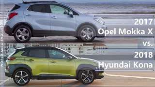 2017 Opel Mokka X vs 2018 Hyundai Kona (technical comparison)