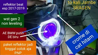 reflektor beat esp 2017-2019/street wst gen 2 non leveling sinar otomotif