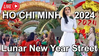 LUNAR NEW YEAR 2024 VIETNAM 🇻🇳 Happy Lunar New Year Street in Ho Chi Minh City