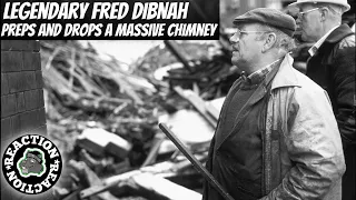 American Reacts to Fred Dibnah prepares and Drops a huge Square Based Chimney in 1080 HD