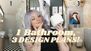 DIY PLANNING: Powder Room Makeover: 3 Design Plans! ✏️ | DIY DANIE